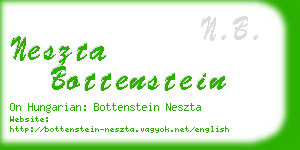 neszta bottenstein business card
